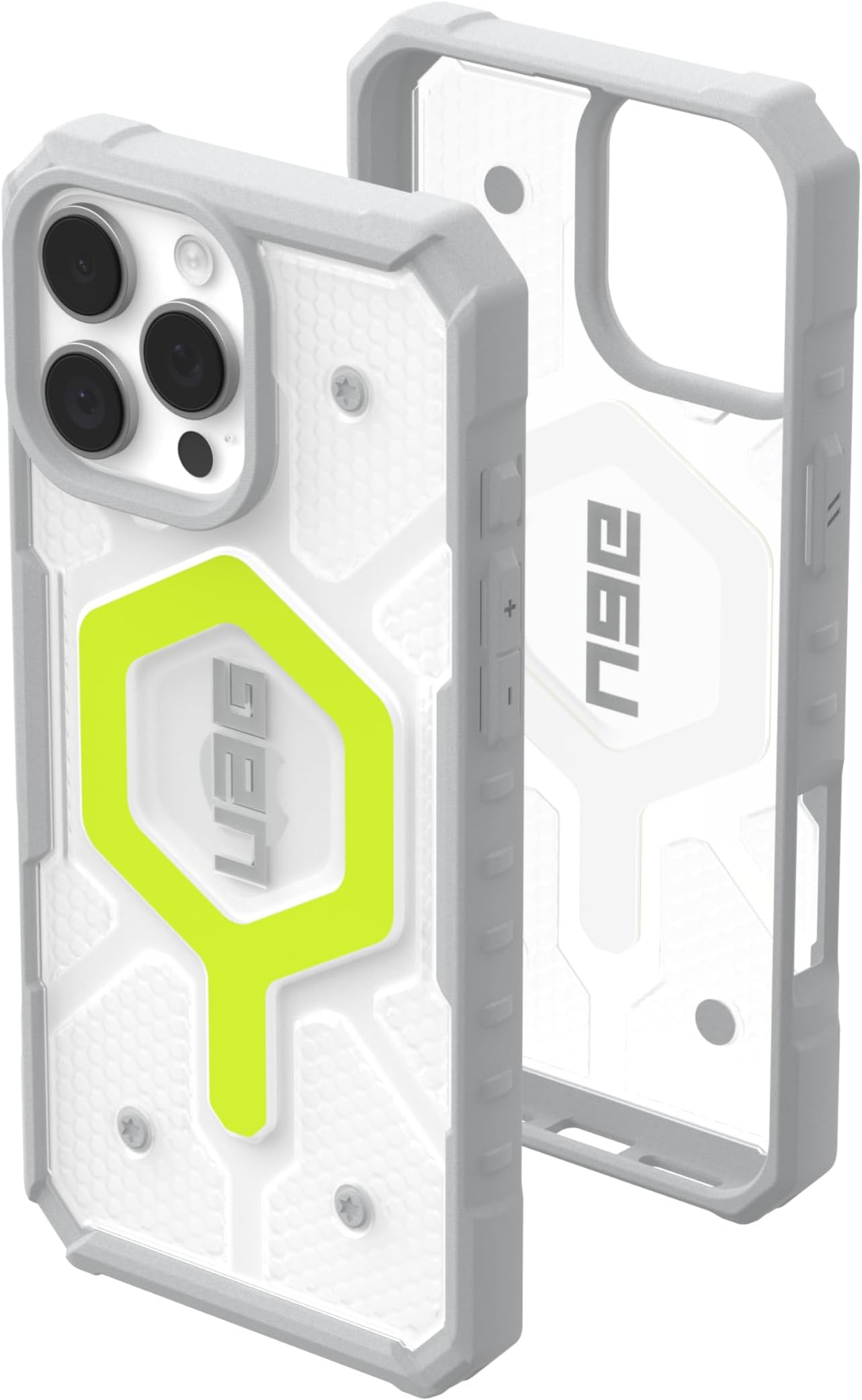 URBAN ARMOR GEAR UAG Designed for iPhone 16 Pro Max Case 6.9" Pathfinder Clear - Compatible with MagSafe Charging Rugged Shockproof Anti-Slip Military Grade Protective Cover, Active Neon
