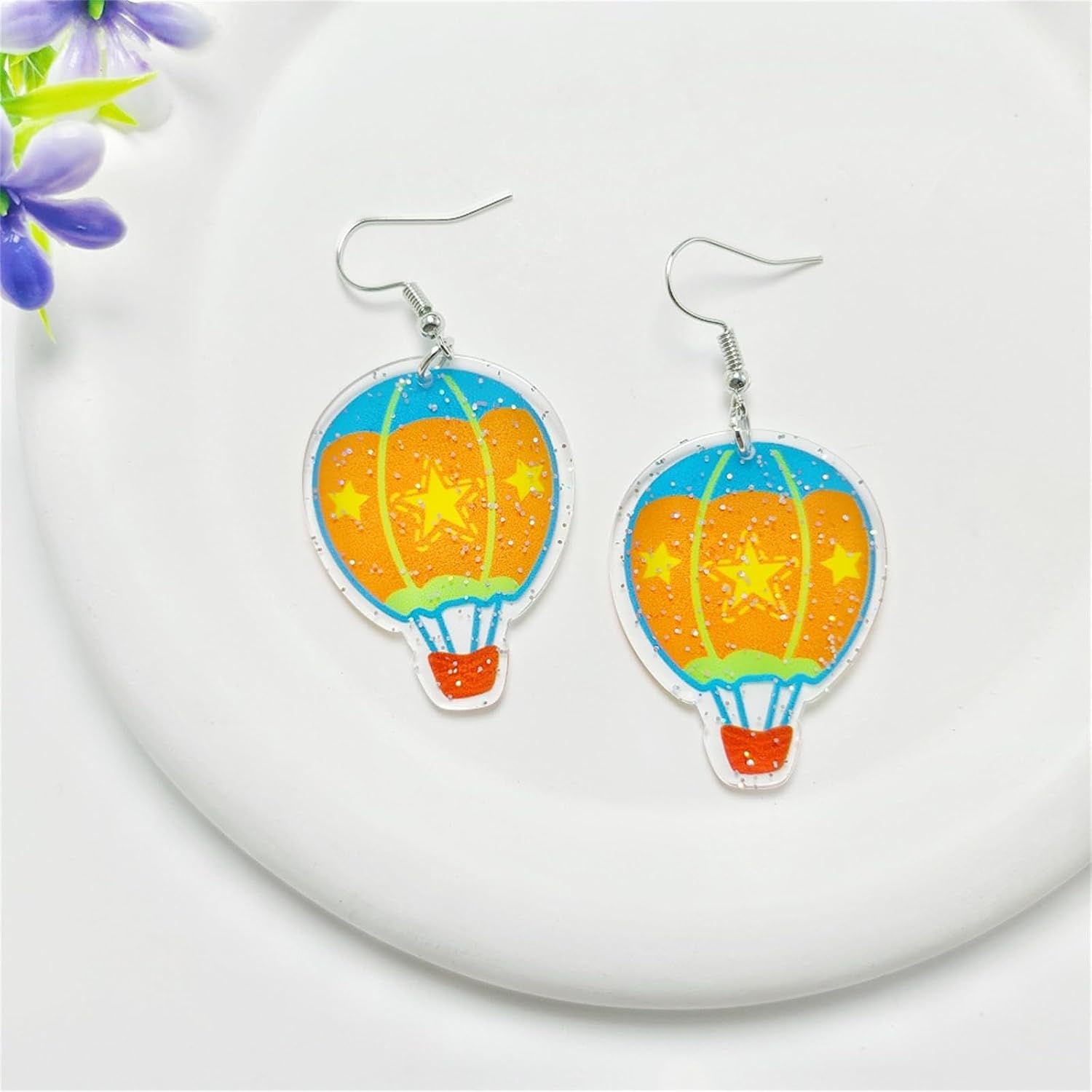 Carnival Earrings Funny Acrylic Cartoon Circus Carrousel Tiger Monkey Elephant Clown Lightweight Dangle Earrings Mardi Gras Cosplay Party Jewelry for Women image 5