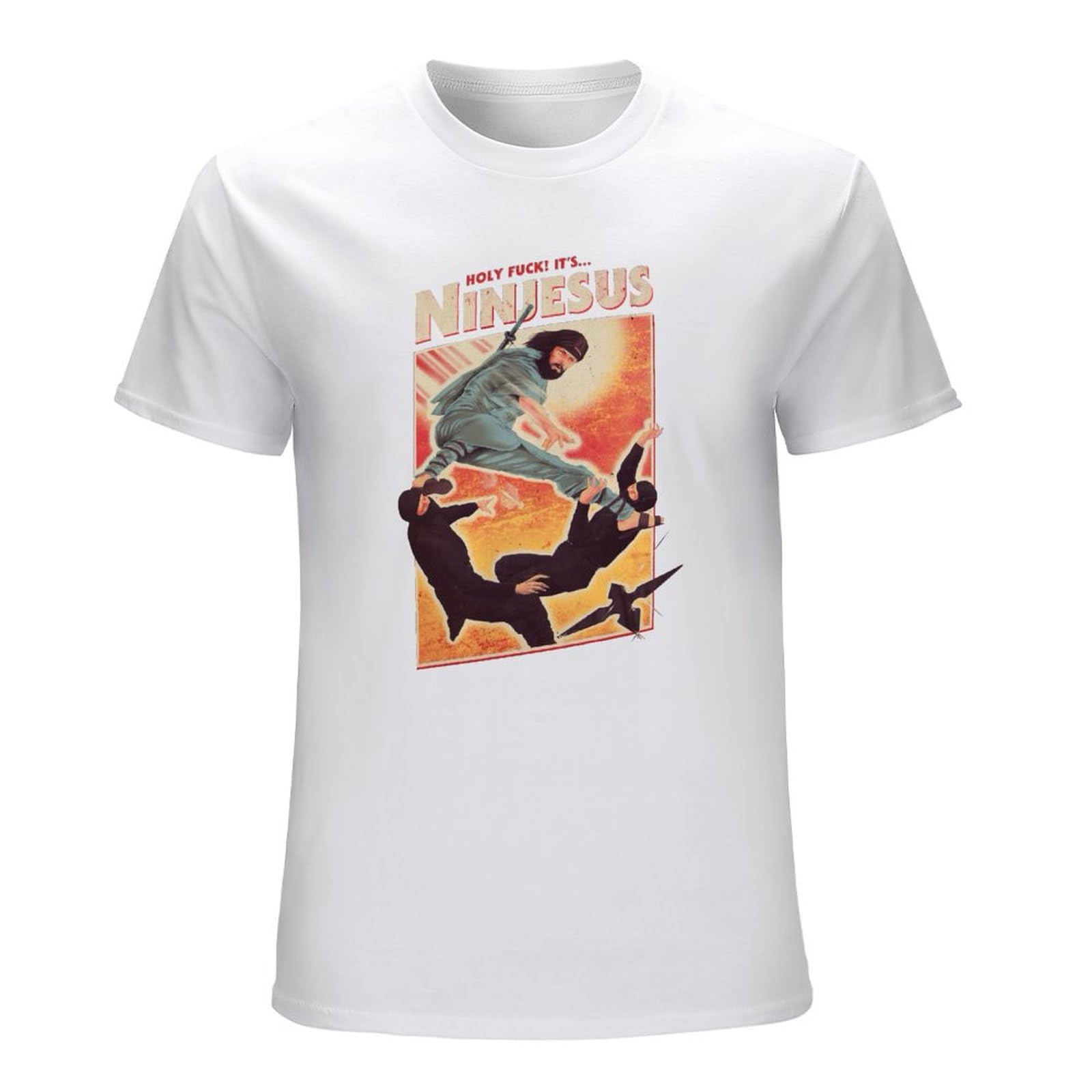 Basic Diary Unisex White Ninjesus T-Shirt Graphic L