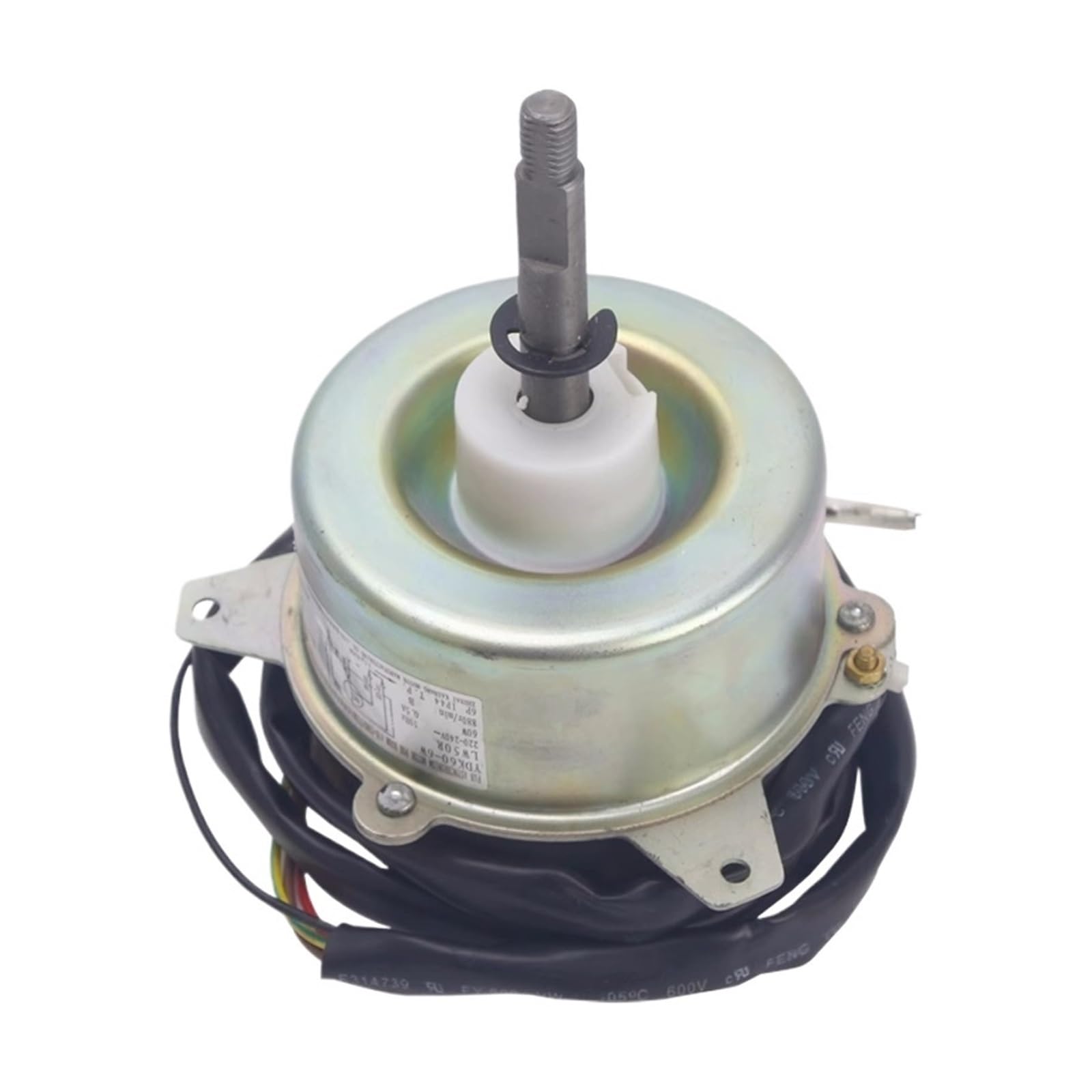 HEXEH YDK60-6W External Fan Motor from multiple angles, showing label with model number.