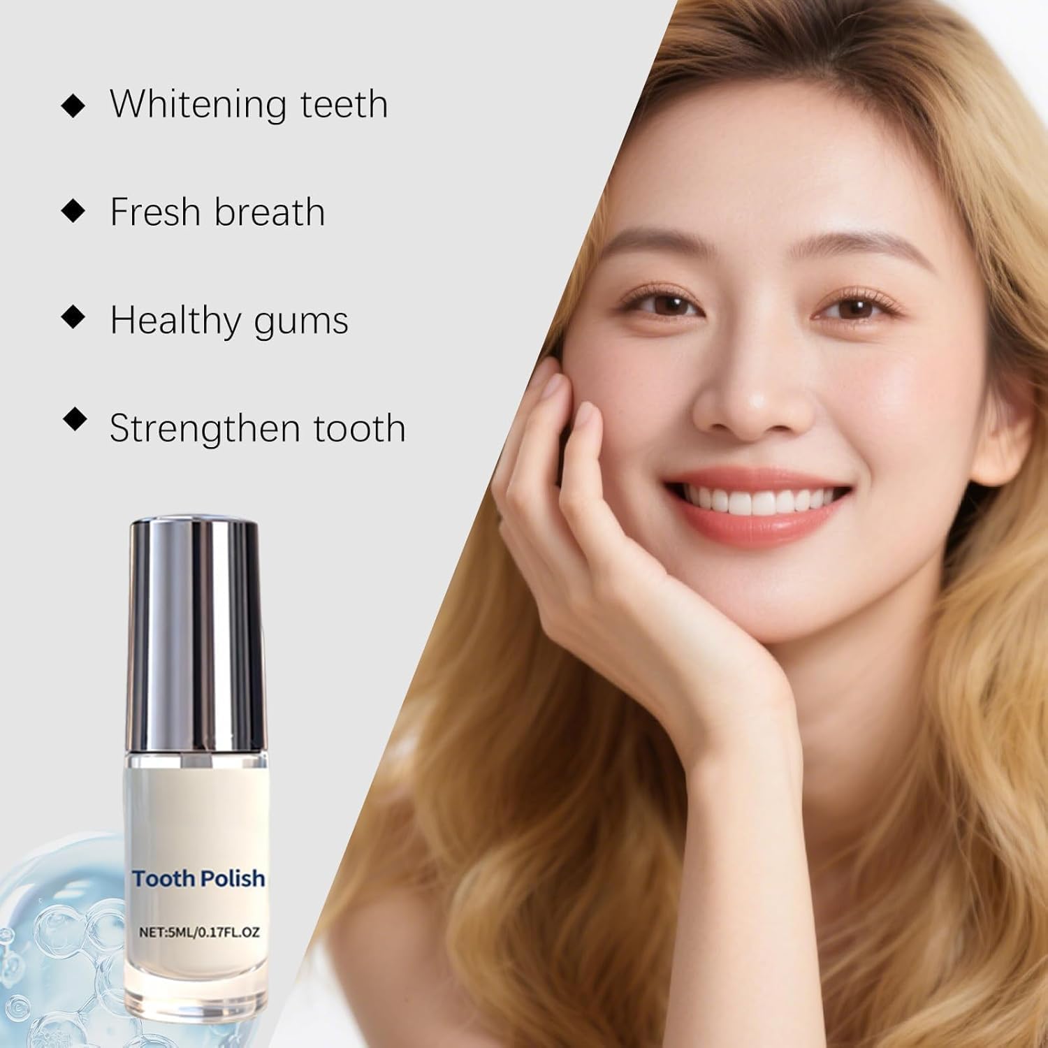 SmileFitPro Tooth Paint, Tooth Polish, Natural Teeth Whitening Paint, Portable Gentle Teeth Whitening Kit, Safe Formula & Long-Lasting Results, 2pcs