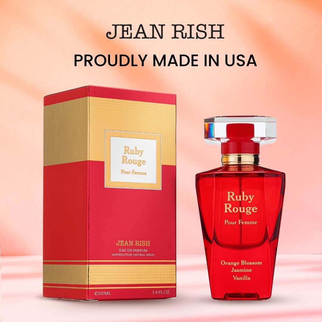 Jean Rish Ruby Rouge Perfume for Women Eau De Parfum, Long-Lasting Luxury Fragrance, Made In USA - Bergamot, Jasmine, Vanilla, Sandalwood Scent - 100ml / 3.4 oz - Image 3