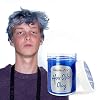 immetee Hair Color Wax, Temporary Hair Color Wax, Temporary Hair Tinting Gifts for Children Girls, Washable, for Christmas, Party, Cosplay, Birthday, 100g Blue