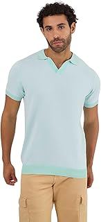 سويتر بولو كاجوال من بريمودا للرجال مع جزء سفلي مضلع PRMxx002663 عصري