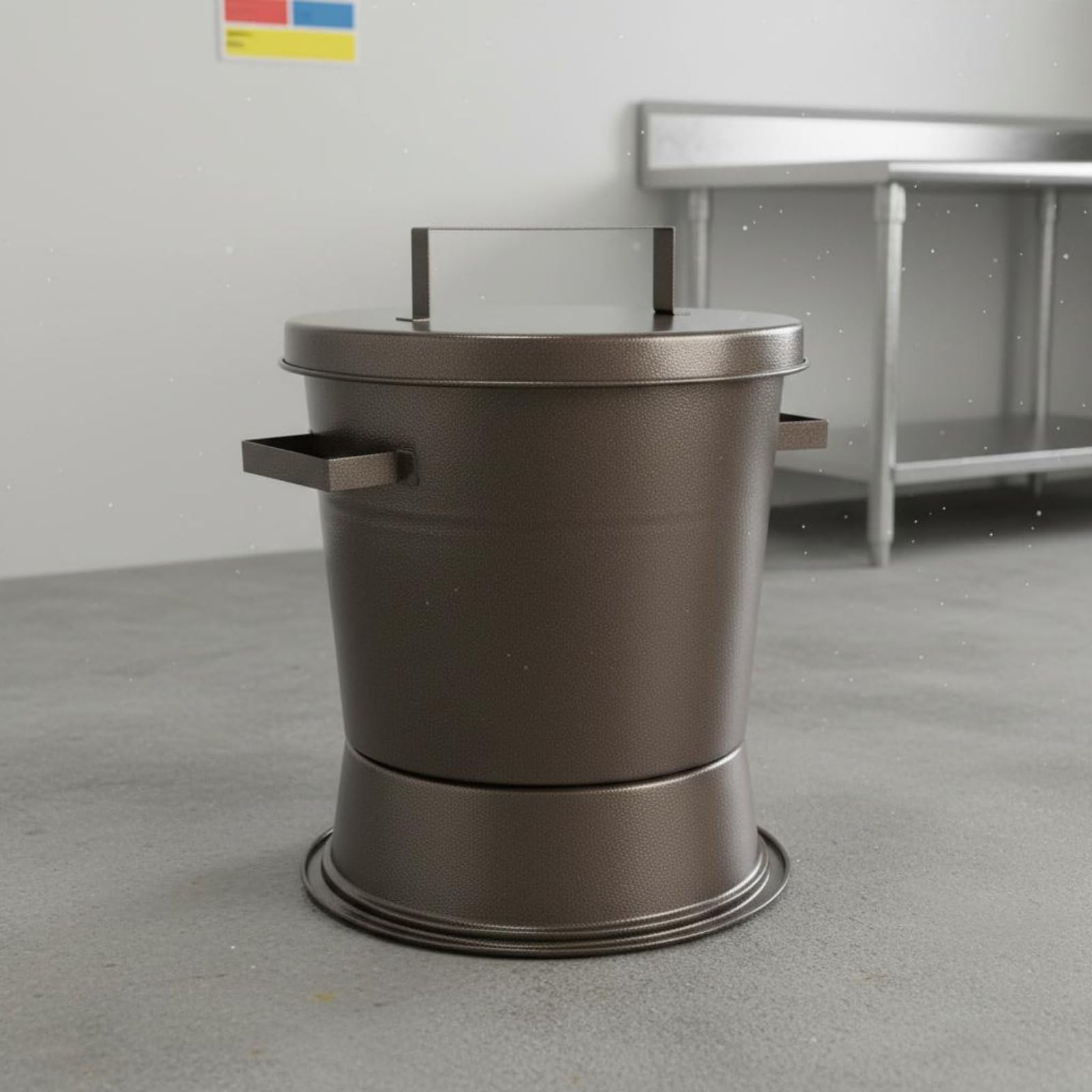predolo Secchio Spegni Carbone Spegnimento Rapido Secchio Spegni-Carbone Sigillato Bidone Spegnicarbone con Coperchio per Ristoratori, Ristorante Barbecue