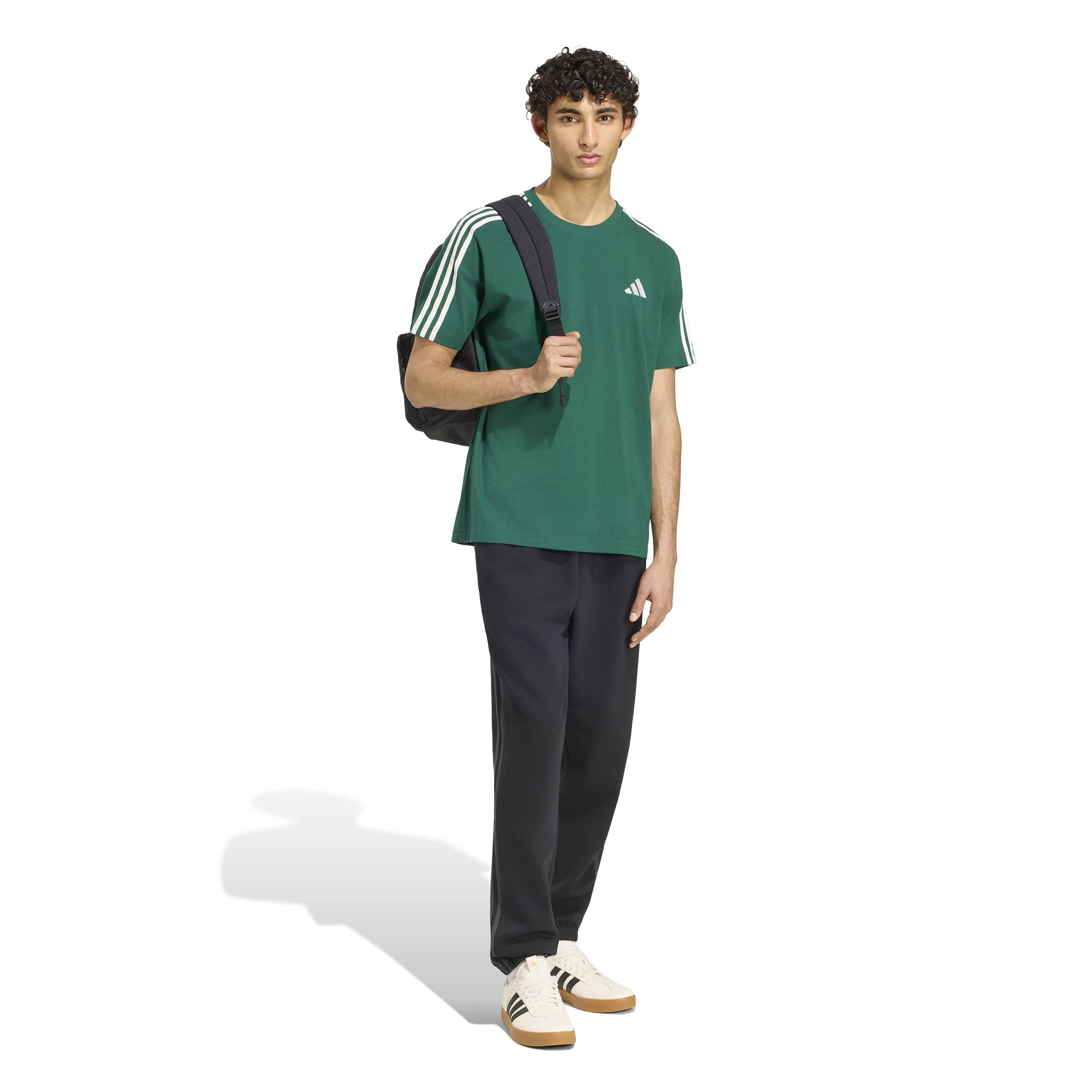 Adidas - Essentials 3-Stripes Fleece Tapered Cuffed, Pantaloni da Golf Uomo