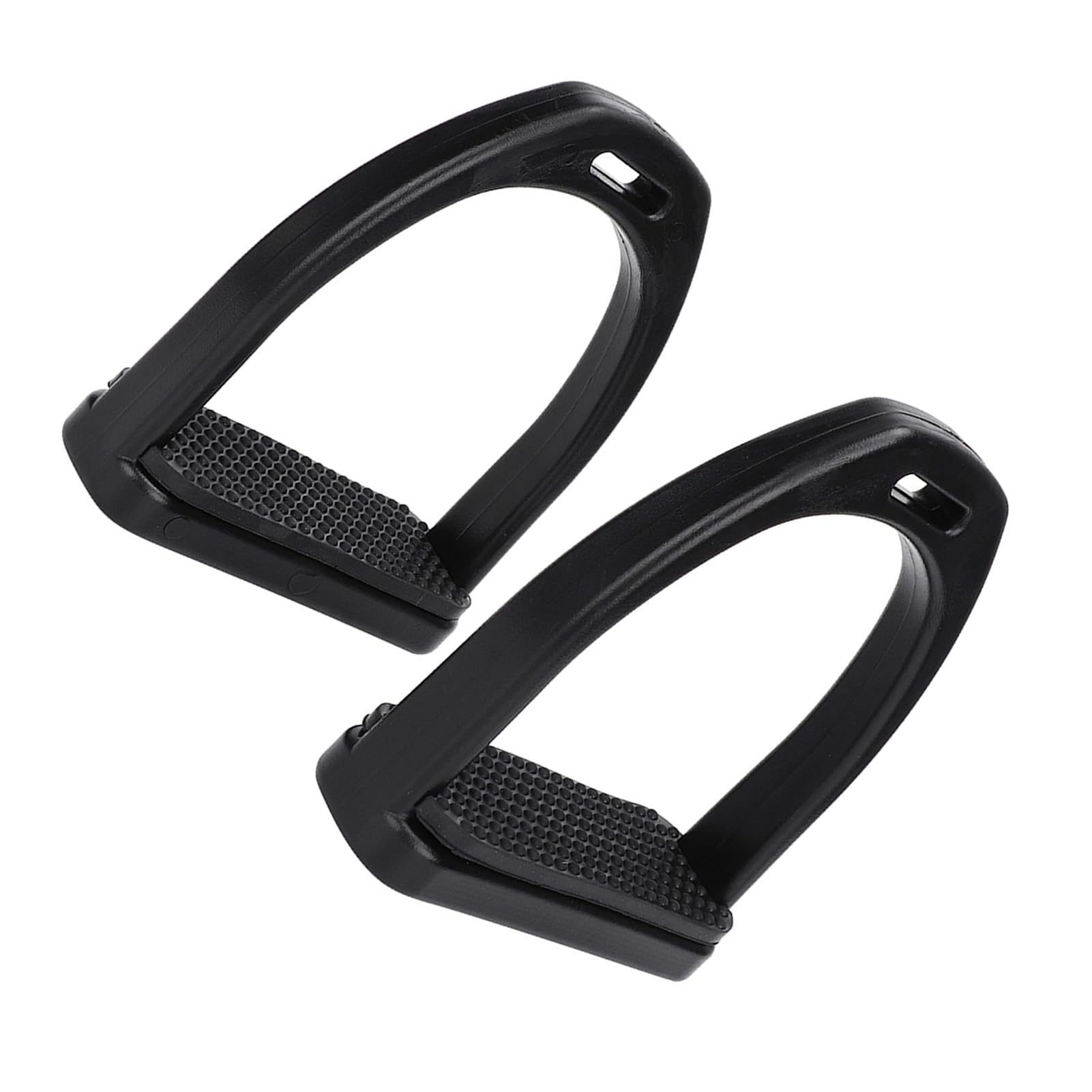 2 Pcs High Strength Stirrups, Plastics Stirrups with Black Non-Slip Rubber Pad Horse Tool Accessories