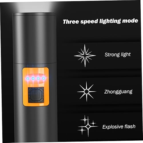 Miniatura 8 de Linterna S18 con zoom de 3 modos, linternas LED superbrillantes colgantes recargables para banco de energía, impermeable, potentes linternas