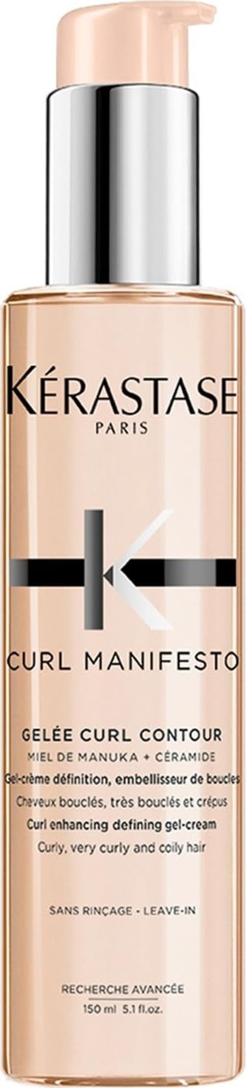 Kérastase Curl Manifesto, Medium Hold Gel Cream Mousse, Definition & Bounce, For Curly Hair, With Manuka Honey & Ceramide, Gelée Curl Contour, 150ml