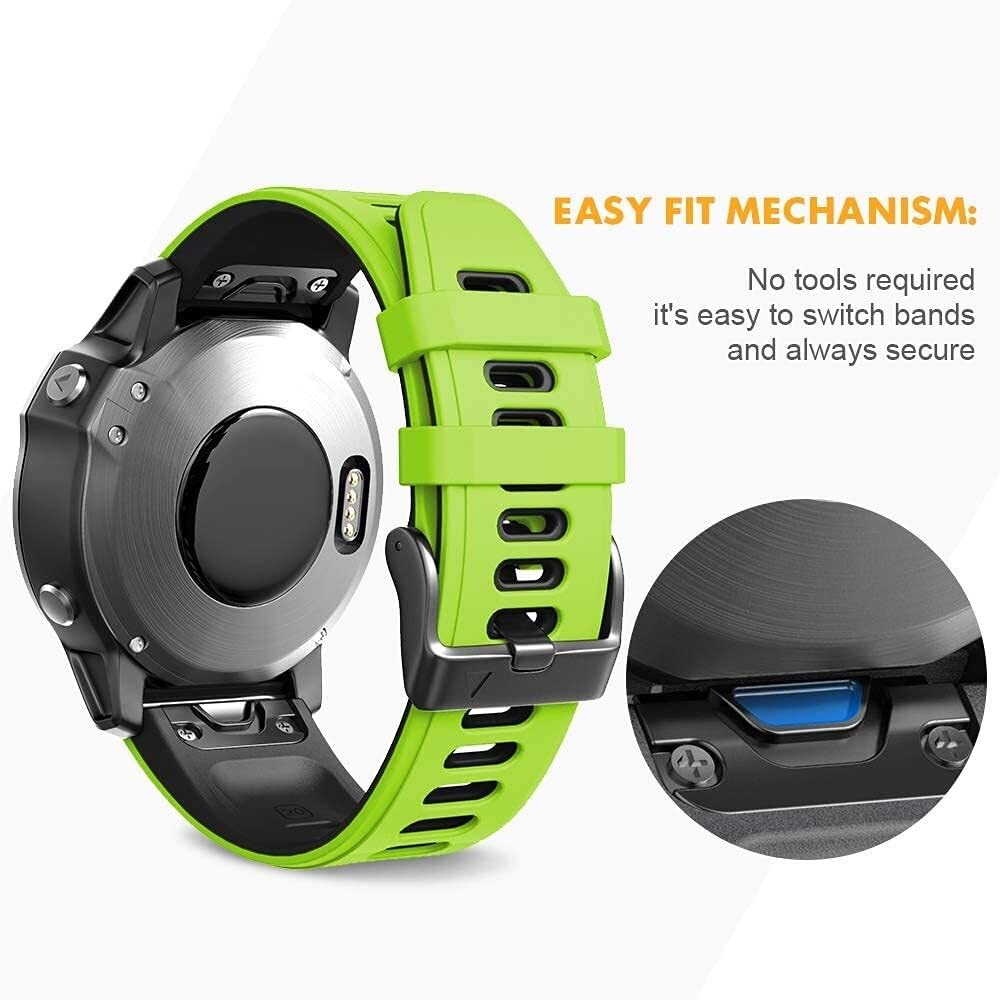 Do zegarka Fenix 6S Pro Watchbans do smartwatcha Fenix 6S/Fenix 7S/Fenix 5S / 5S Plus/D2 Delta S (biało-czarny)