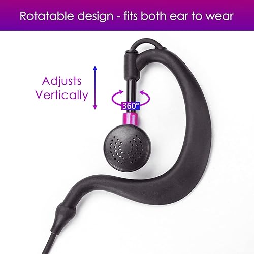 Miniatura 4 de Remtise Auricular de un solo cable con micrófono para Motorola Walkie Talkies, auriculares y PTT compatibles con Motorola Radios de 2 vías
