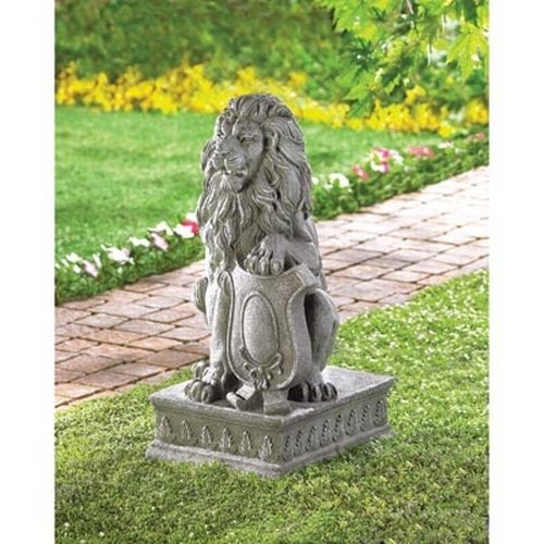 Accent Plus 57070098 Regal Lion Garden Statue, Green - Thumbnail 2