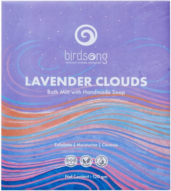 Bath Soap Mitt Lavender Cloud