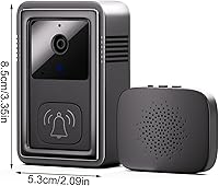 Vista 9 de Timbre de puerta inalámbrico, timbre de puerta seguro con cámara sin suscripción, visión nocturna WiFi y timbre de audio bidireccional inalámbrico