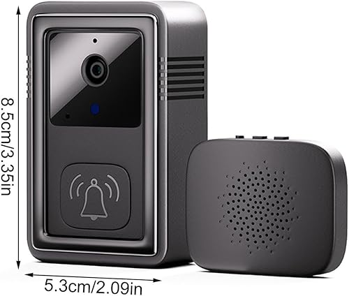 Miniatura 9 de Timbre de puerta inalámbrico, timbre de puerta seguro con cámara sin suscripción, visión nocturna WiFi y timbre de audio bidireccional inalámbrico,