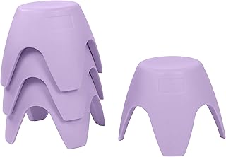 ECR4Kids Ayana Stool Set, Flexible Seating, Light Purple, 4-Pack