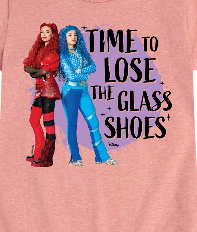 Disney - Descendants 4 - Time to Lose The Glass Shoes - Youth Girls Fitted Short Sleeve Graphic T-Shirt3