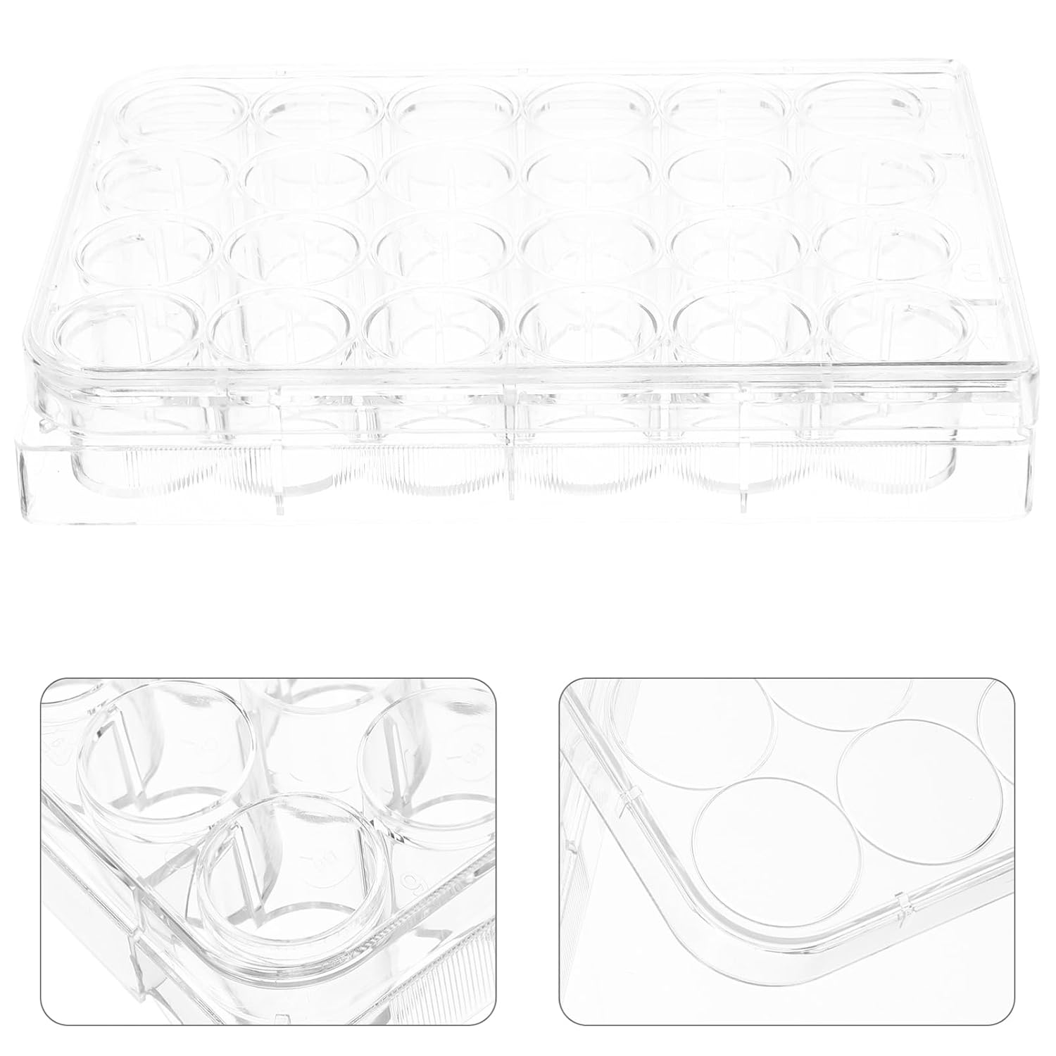 2pcs Plastic Cell Culture Plates for Accurate Cell Screening High Clarity Petri Dishes with Enhanced Adhesion for Reliable Science Experiments and Biomedical Research
