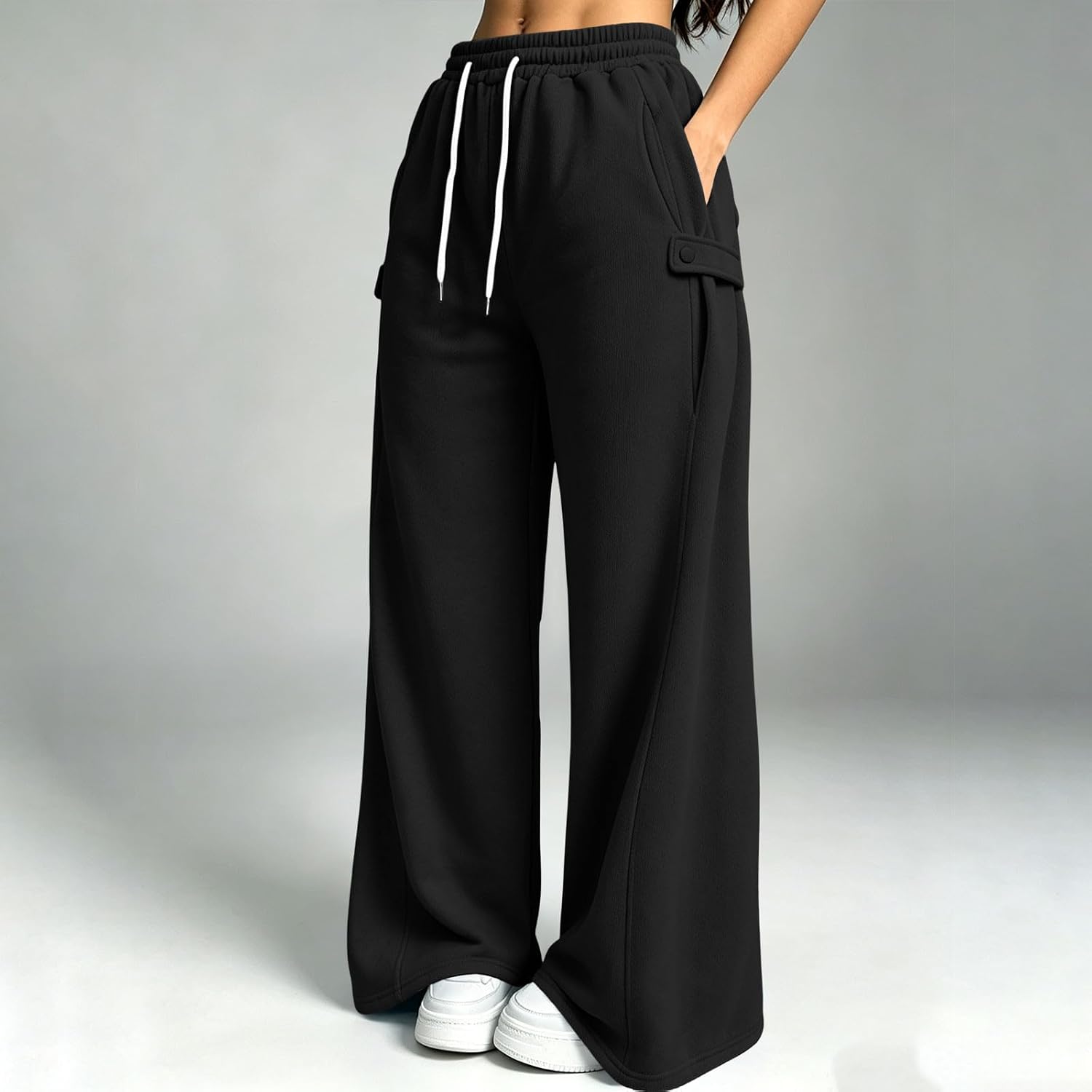 Wide Leg Sweatpants Women Y2K Lounge Track Pants with Pockets