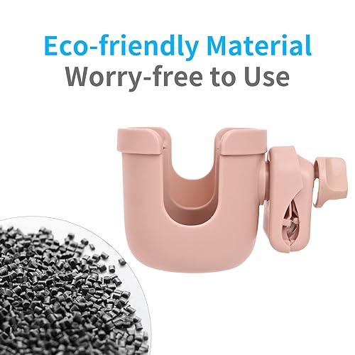 Miniatura 6 de Suranew Portavasos ajustable para cochecito con soporte para teléfono para cochecito de bebé para miembros de la familia, rosa