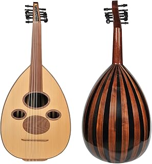New Quality Professional Floating Bridge Iraqi Arabic Oud (Walnut - Black)