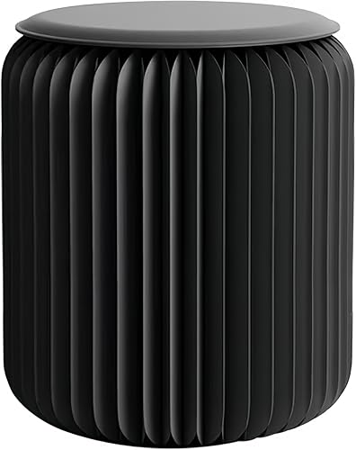 Miniatura 12 de Taburete plegable – Muebles para el hogar de 12 pulgadas, capacidad de carga de 660 libras, taburete plegable de papel kraft ecológico con diseño