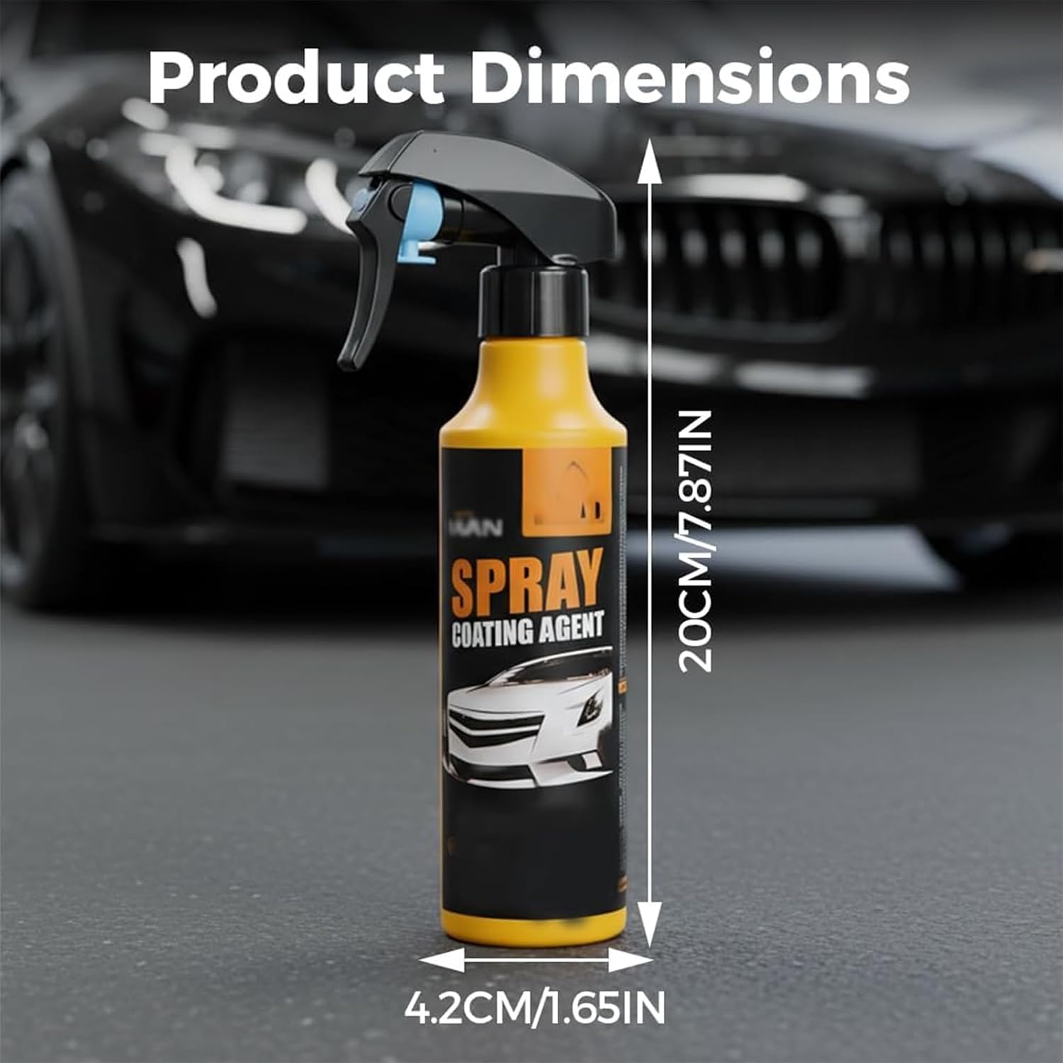 Nano Hydrophobic Ceramic Coating, 300ml Car Coating Spray Kit, 2026 Upgrade Quick Effect Coatings Agent Spray, Easy-to-Sprays Auto Paint Protection, for Car Paint Glass Plastic (3PCS)