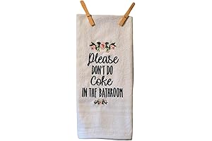 Funny Embroidered Bathroom Hand Towel: Keep the Bathroom Coca-Free