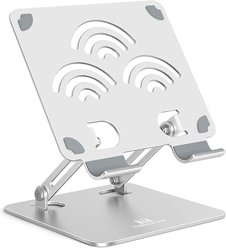 Soporte para tableta, soporte ajustable para tablet para escritorio, soporte portátil de aluminio premium para iPads, Kindle, Switch y teléfonos