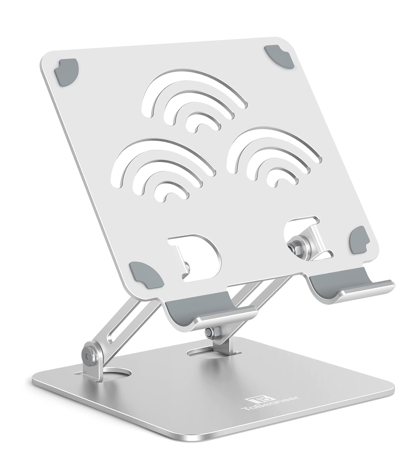 ToBeoneer Tablet Stand Adjustable Tablet Holder for Desk Premium Aluminum Portable Holder for iPads Kindle Switch and Smartphones