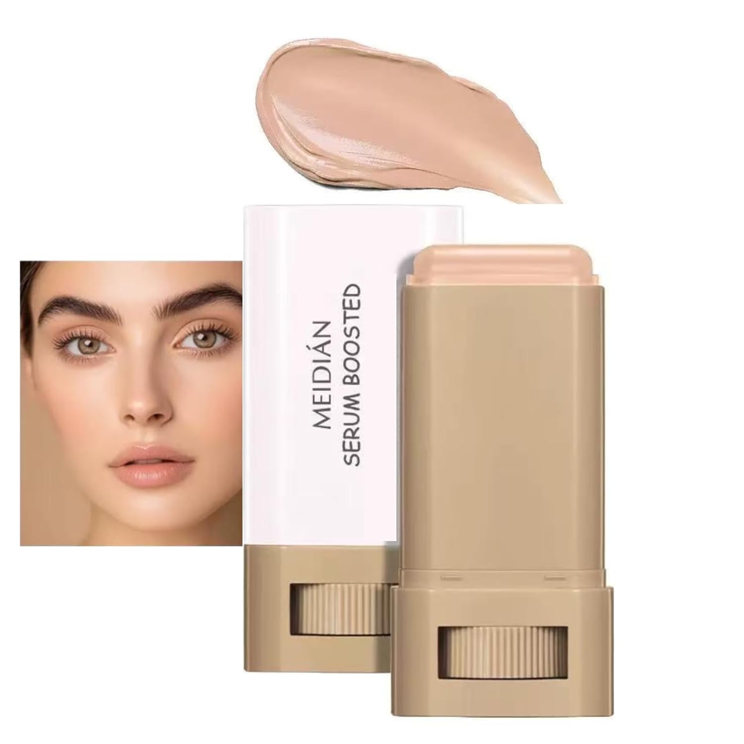 Dewy Finish Tinted Moisturizer & Full Coverage Foundation Stick Set – Includes Beauty Balm Serum, Concealer Stick & Contour Sticks for Face Makeup (5#)