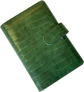 BUTIFULSIC Orçamento Em Dinheiro Fichário De Couro Pu Fichário Portátil Bloco De Notas Solto-Orçamento Fichário Scrapbook Com Fichário Couro Caderno Fichário Pasta Envelope A5 Vintage