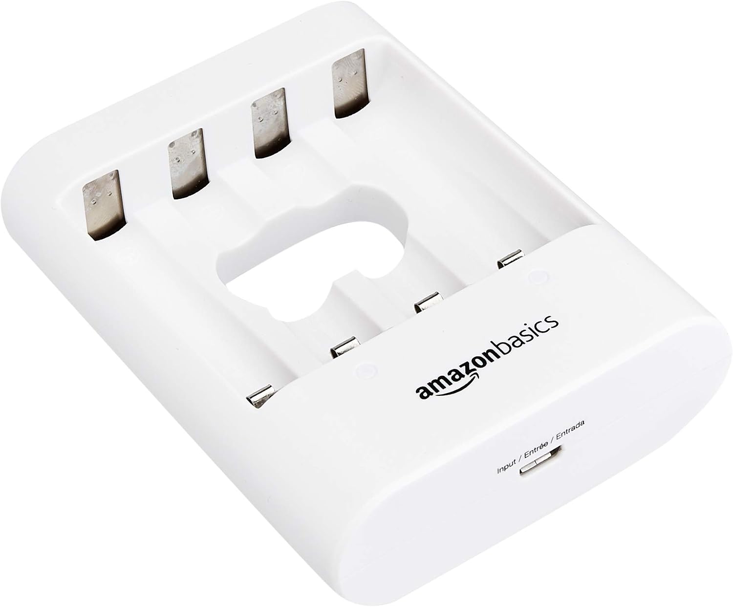 Amazon Basics Overnight USB Battery Charger for AA / AAA Nickel-Metal Hydride batteries (Ni-MH) - White