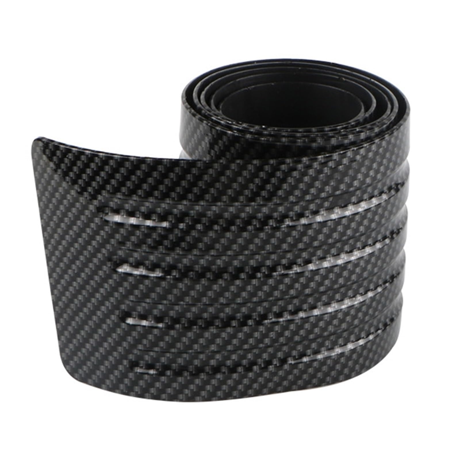 Tira Protectora de Parachoques Protector de Placa umbral Puerta Coche Fibra Carbono 104 * 9 cm, molduras Goma para Parachoques Trasero, Tira Cubierta