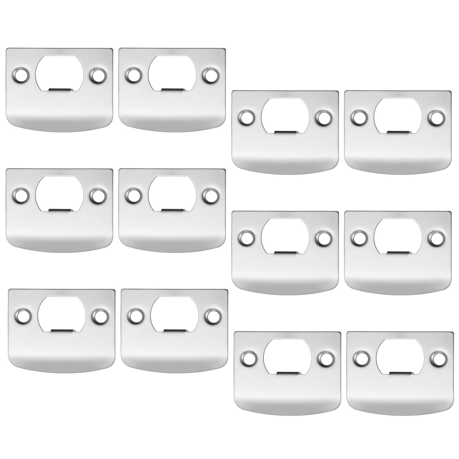 Photo 1 of 12Pcs Deadbolt Strike Plate Stainless Steel Deadbolt Covers Standard Door Lock Latch Restorer Spacer Door Reinforcement Kit for Home Office Doors Frame Repair