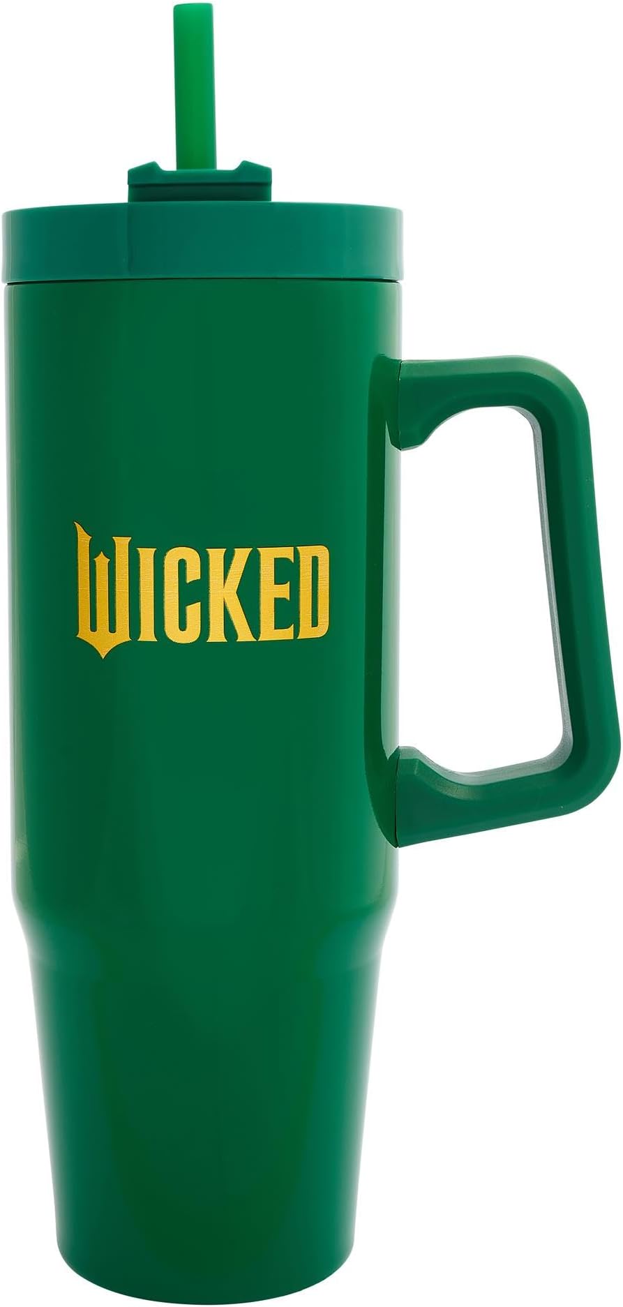 Wicked 900ml Insulated Tumbler with Straw and Lid | Official Merchandise by Polar Gear Movie Themed Travel Tumbler Cup | Double Wall Stainless Steel Tumbler Insulated Cup, Green