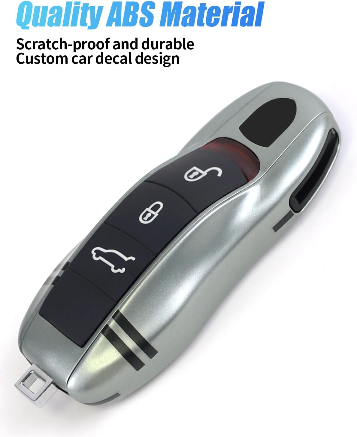 Key Fob Cover for Porsche Macan Panamera 911, Key Chain Keychain Key Cover for Cayenne 718 Cayman Boxster - Image 2