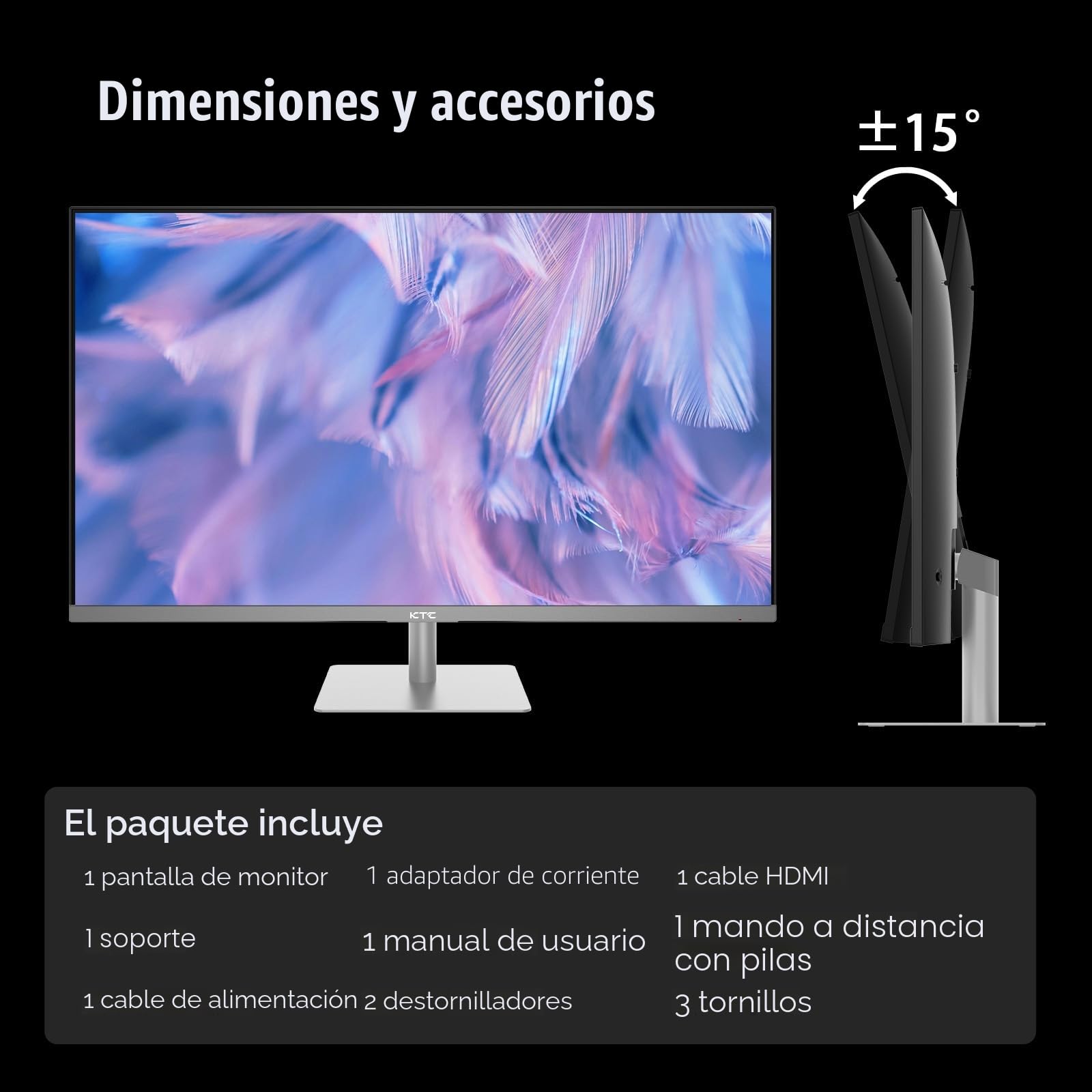 Smart Monitor 32 Pulgadas con Smart Sistema TV | UHD 4K@60Hz | Bluetooth, WiFi, Speaker, KVM | Voice Remote | HDR10 | HDMI 2.1, DP 1.4, PD 65W USB C (DP), USB-A x 4