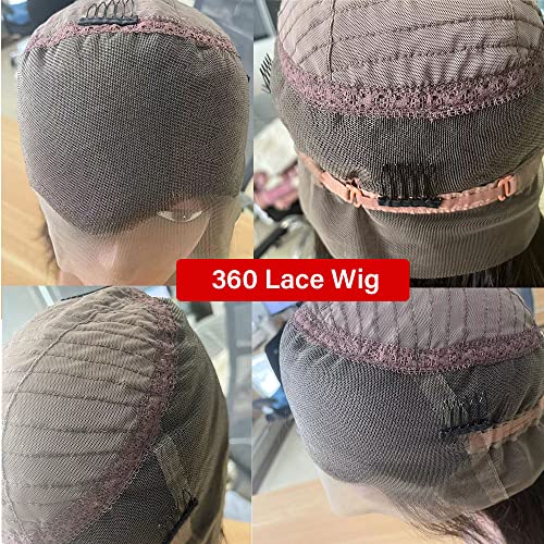 Kbeth Peruca frontal de renda 360 Full Lace Deep Curly Wave HD transparente de cabelo humano brasile