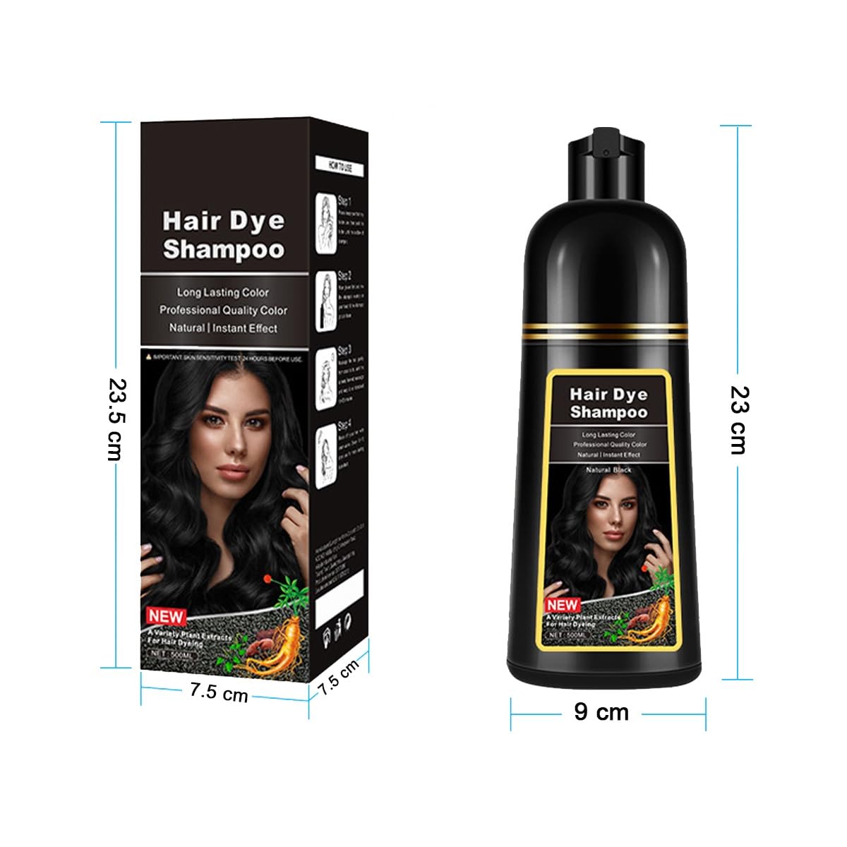 Natural Wine Red Hair Dye Shampoo,Magic Hair Dye Shampoo,Colors Hair in 15 Minutes,Long Lasting,500 Ml–3-In-1 Hair Color - Image 7