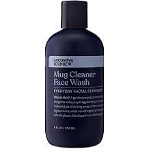Grooming Lounge Mug Cleanser, Everyday Facial Cleanser For Men, Natural Face Wash, Sensitive Skin. Face Cleanser for a Hydrating, Deep Clean, 8 oz.