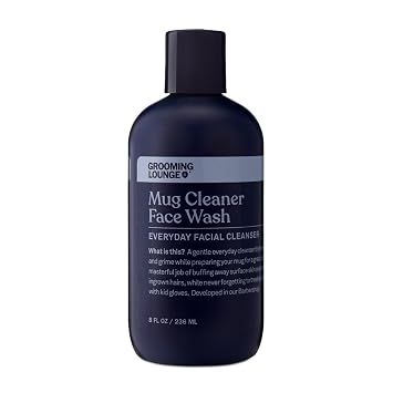 Grooming Lounge Mug Cleanser Face Wash for Men Lavender & Aloe Vera 8 Fl Oz