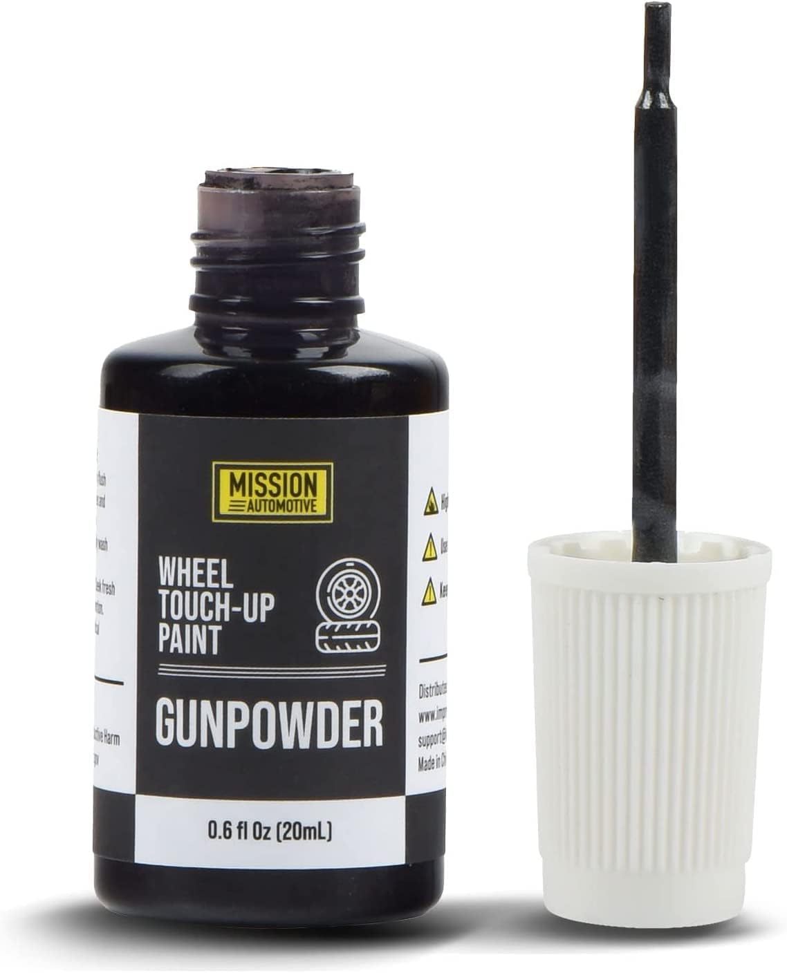 Mission Automotive Gunpowder Gray (Satin) Car Rim Paint for Tesla Wheel - Gunpowder Rim Touch Up Paint Blends Well - Easy to Apply Powder Gray