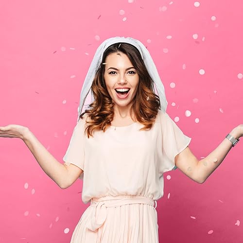 Miniatura 5 de Diadema de despedida de soltera velos de boda blanco para novia dama de honor accesorios de despedida de soltera decoraciones