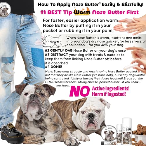 Image of The Blissful Dog Mastiff Nose Butter for Dry, Cracked Skin, Lick-Safe Dog Nose Balm with Moisturizing Shea Butter, Almond, Olive, and Essential Oils, Pet Supplies, Uncented, 4 oz.