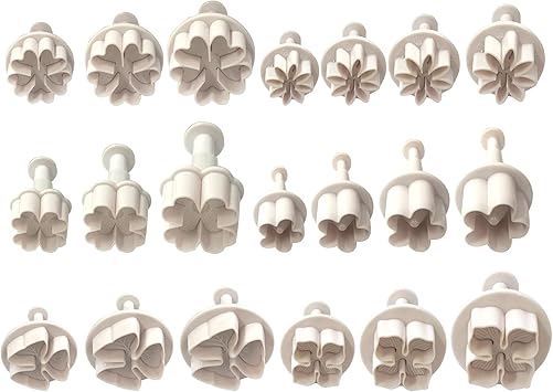 Cookie Cutters Plunger Cutter Cake Decorating Supplies Fondant Molds White Daisy Hydrangea Five-petaled Flowers Lucky Grass Four-petaled Flowers Love Five-petaled