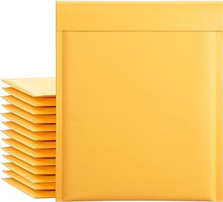 UCGOU Sobres de burbujas de papel kraft de 8.5 x 12 pulgadas, paquete de 25 sobres acolchados amarillos #2, paquetes de correo medianos, autosellantes, resistentes a desgarros, bolsas de envío por