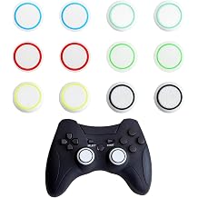 12pcs Controller Thumb Grips Set,Joystick Caps,Thumb Stick Grip Cover Joystick Button Caps Controller Assist for PS4/PS5White