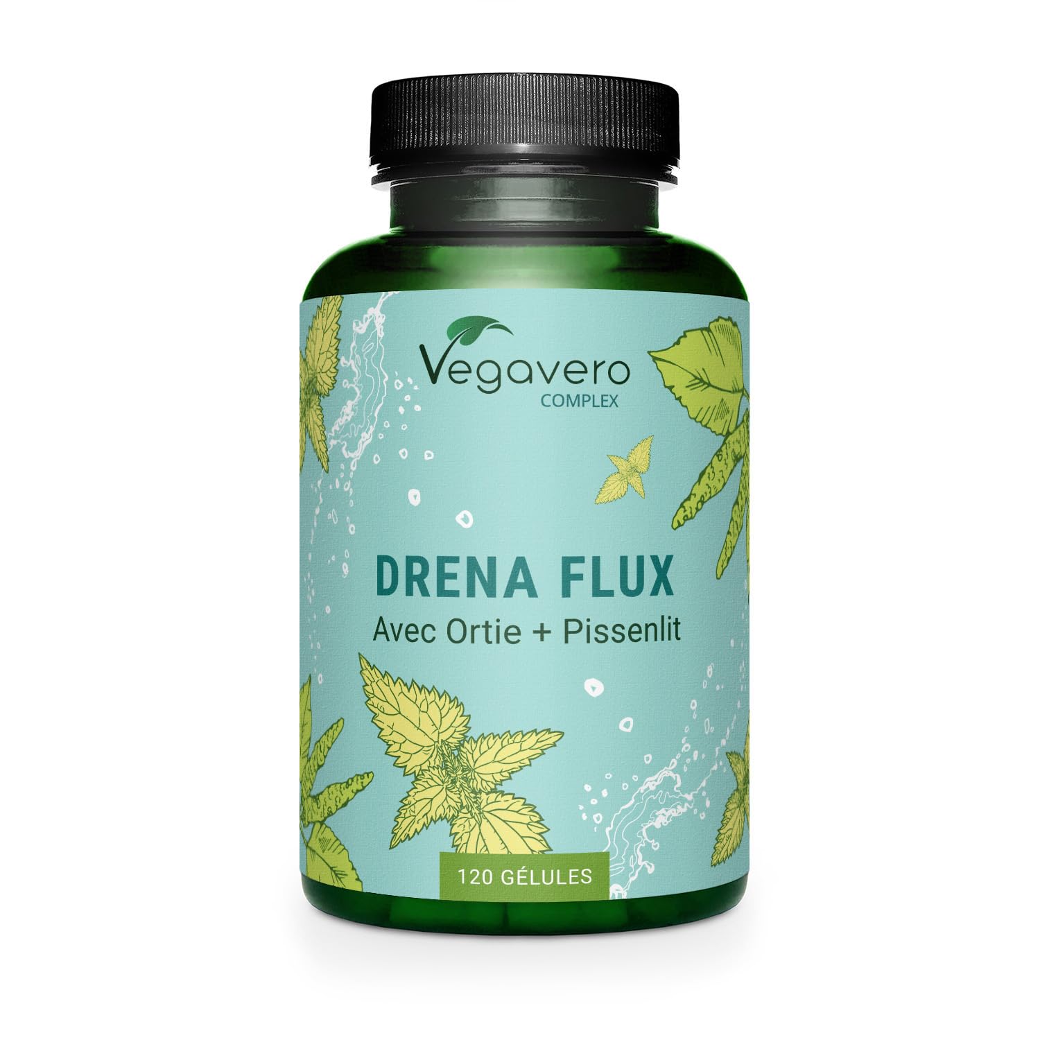 Draineur & Detox Vegavero® | 100% NATUREL | Rétention d’eau + Diurétique Puissant | Ortie, Pissenlit, Bouleau, Piloselle et Orthosiphon | Sans Additifs | 120 Gélules (4 mois) | VEGAN