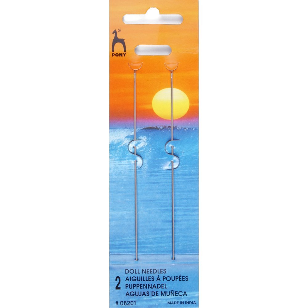 Crafty Capers Silver Pony Hand Sewing Needles - Doll Needles, Pk Of 2